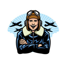 World War Pilot Smiling