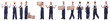 © ASDF - panoramic collage of skilled handyman isolated on white