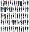 © ASDF - collage of young business people standing in a row.