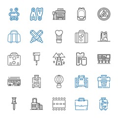 Wall Mural - trip icons set