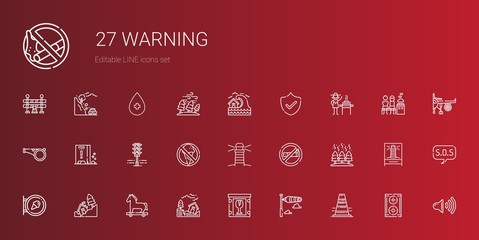 Sticker - warning icons set