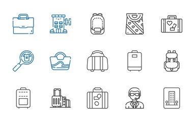 Wall Mural - luggage icons set