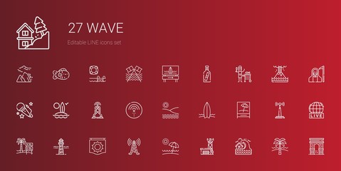 Canvas Print - wave icons set