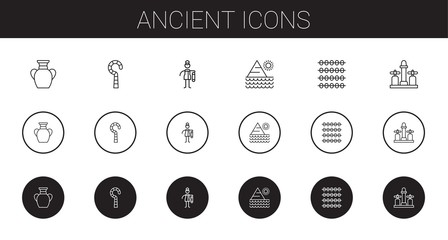 Sticker - ancient icons set