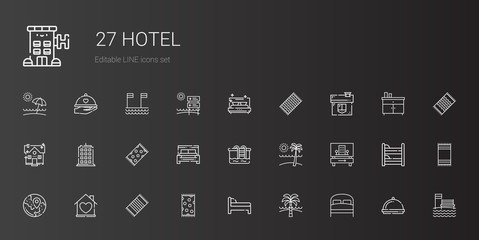 Poster - hotel icons set