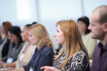 Business Conference and Presentation. Audience at the conference hall.