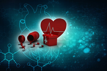 Poster - 3d rendering First aid kit