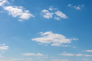 Blue sky with white clouds as a background