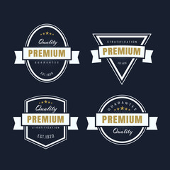 Wall Mural - set vintage badge retro premium label vector template