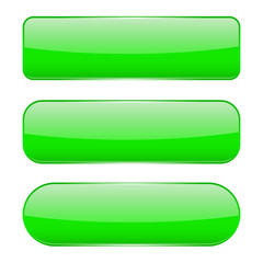Green 3d glass buttons