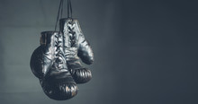Boxing Gloves On The Dark Background