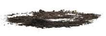 Soil, Dirt Pile Isolated On White Background