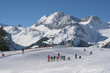 Skisport auf Öschinen, Kandersteg, Berneroberland, Schweiz