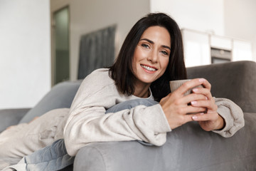 Wall Mural - Beautiful young woman relaxing