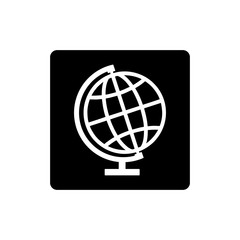 Poster - Globe flat icon vector