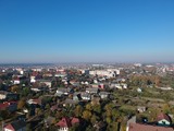 Fototapeta Miasto - Aerial view of Nesvizh, Belarus in autumn