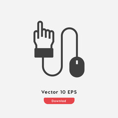 Poster - click to mouse icon vector