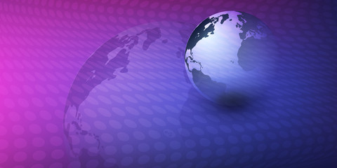Poster - Earth Globe Design - Global Business, Technology, Globalisation Concept, Vector Template 