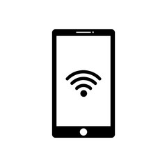 Poster - Mobile phone wifi icon vector