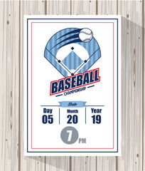 Wall Mural - Baseball championship card