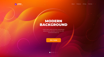 Wall Mural - Liquid color background design. Fluid gradient shapes composition. Futuristic design posters. Eps10 vector.