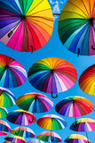 Fototapeta Tęcza - Rainbow umbrella colorful rainbow