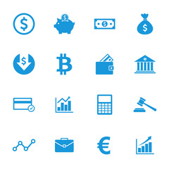 Poster - money icon and finance icon set symbol vector
