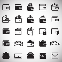 Poster - Wallet icons on white background for graphic and web design, Modern simple vector sign. Internet concept. Trendy symbol for website design web button or mobile app