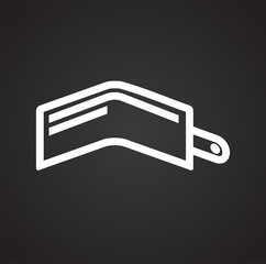 Poster - Wallet icons on black background for graphic and web design, Modern simple vector sign. Internet concept. Trendy symbol for website design web button or mobile app