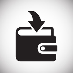 Fototapete - Wallet icons on white background for graphic and web design, Modern simple vector sign. Internet concept. Trendy symbol for website design web button or mobile app