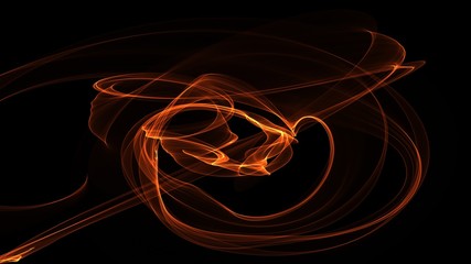 Wall Mural - Abstract plasma pattern in the form of a circle on a black background