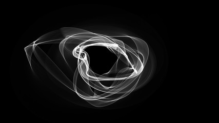 Wall Mural - Abstract plasma pattern in the form of a circle on a black background