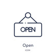 © Meth Mehr - open icon from museum outline collection. Thin line open icon isolated on white background.