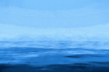 Poster - 3d rendering of seascape painting style