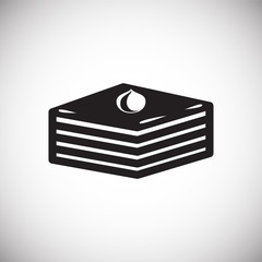 Poster - Cake icon on white background for graphic and web design, Modern simple vector sign. Internet concept. Trendy symbol for website design web button or mobile app