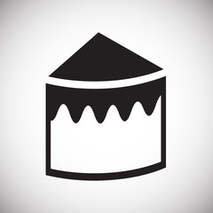 Poster - Cake icon on white background for graphic and web design, Modern simple vector sign. Internet concept. Trendy symbol for website design web button or mobile app