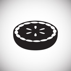 Poster - Cake icon on white background for graphic and web design, Modern simple vector sign. Internet concept. Trendy symbol for website design web button or mobile app