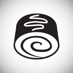 Poster - Cake icon on white background for graphic and web design, Modern simple vector sign. Internet concept. Trendy symbol for website design web button or mobile app
