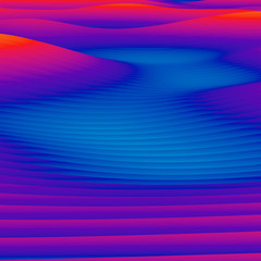 Poster - Abstract colorful wavy background in bright rainbow colors.