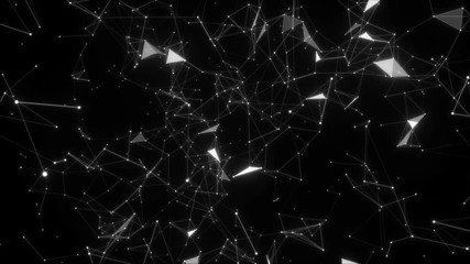 Poster - Rotating constellation.Abstract technology background footage,concept of software developer and Computer script.seamless loop.