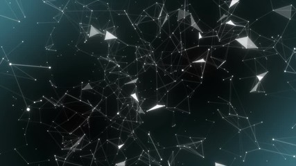 Poster - The rotation of the digital cloud.Digital animation of Global world hologram. illustration of business processes and communications, technology, connection.Seamless loop.