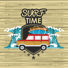 Poster - Surf time card