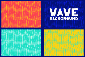 Fototapete - Abstract geometric wave line pattern background for business brochure cover design.