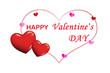 Czerwone serca w walentynki, HAPPY Valentine s DAY.