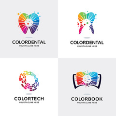 Sticker - Colorful Logo Set Design Template Collection