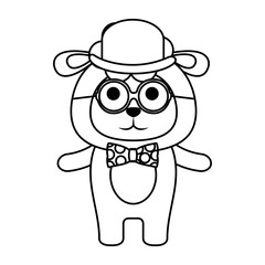 Sticker - cute little bear character