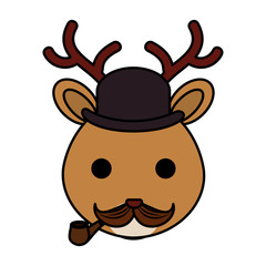 Sticker - cute little reindeer character