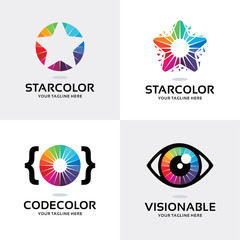 Poster - Colorful Logo Set Design Template Collection