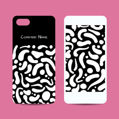 Wall Mural - Mobile phone cover design, abstract liquid background