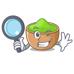 Sticker - Detective matcha powder in the cartoon shape